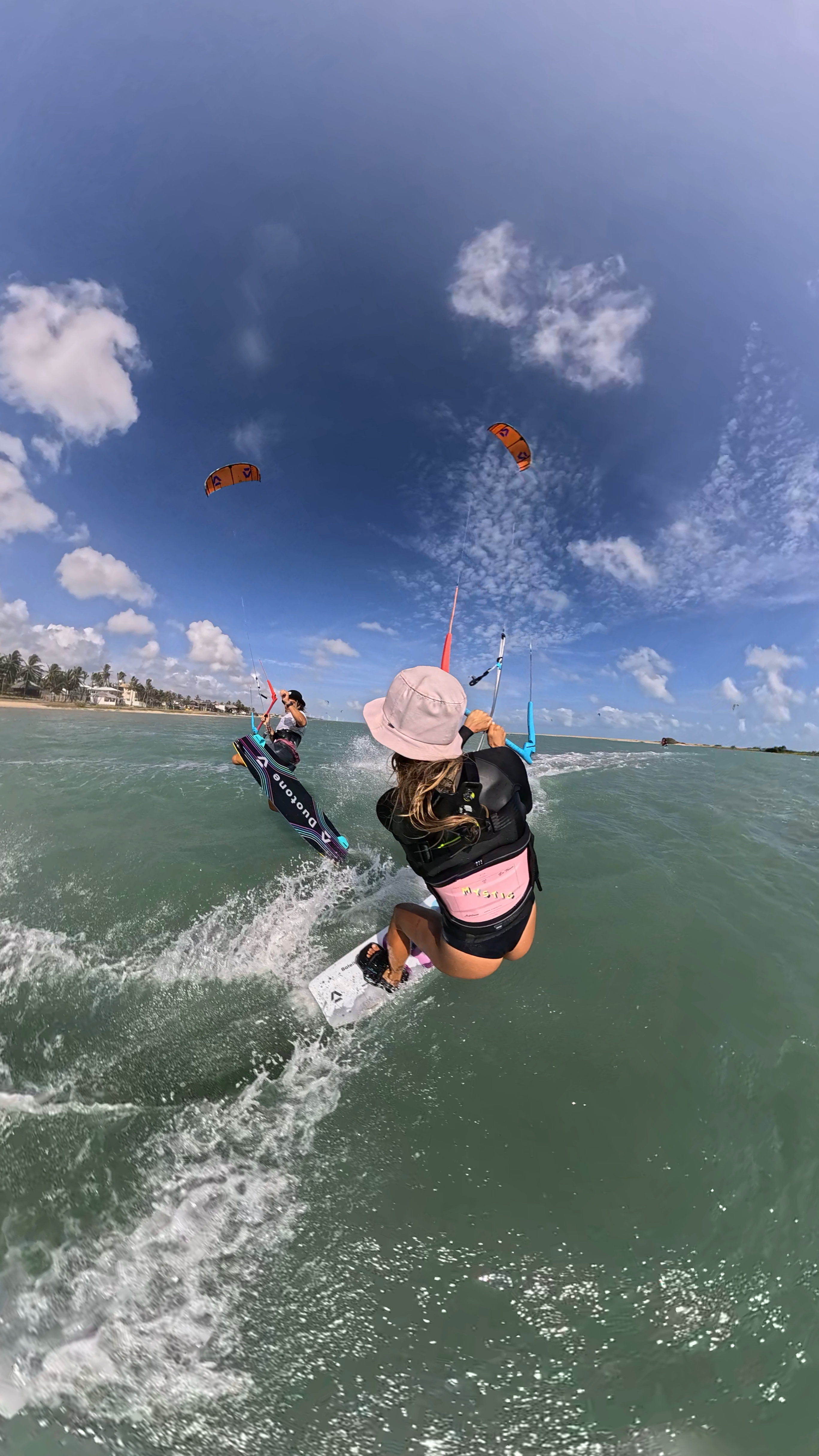 Action moment between Hugo and Vale on the water