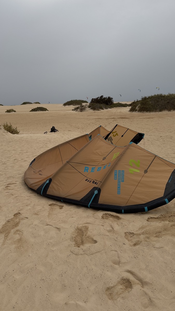 Duotone Rebel SLS 12m 2026 kite on the sand